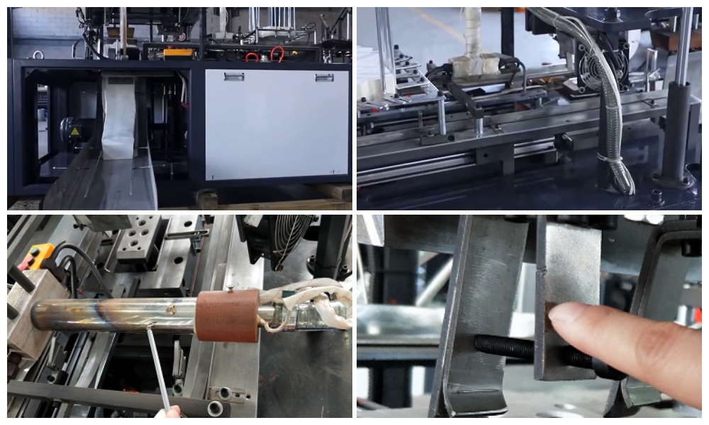 Machine de formation automatique de bo&icirc;te &agrave; lunch en papier (m&eacute;canique)