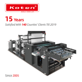 Machine de dirigeant flexo avec feuille de rotation et empileur