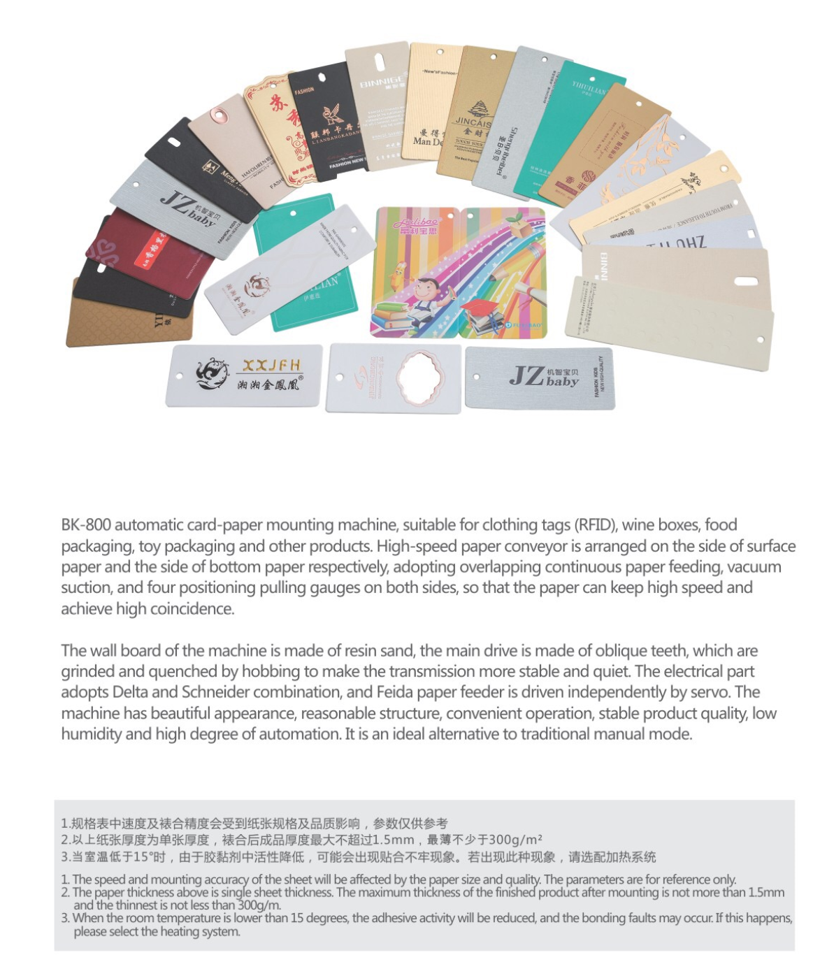 Carton de plastification 