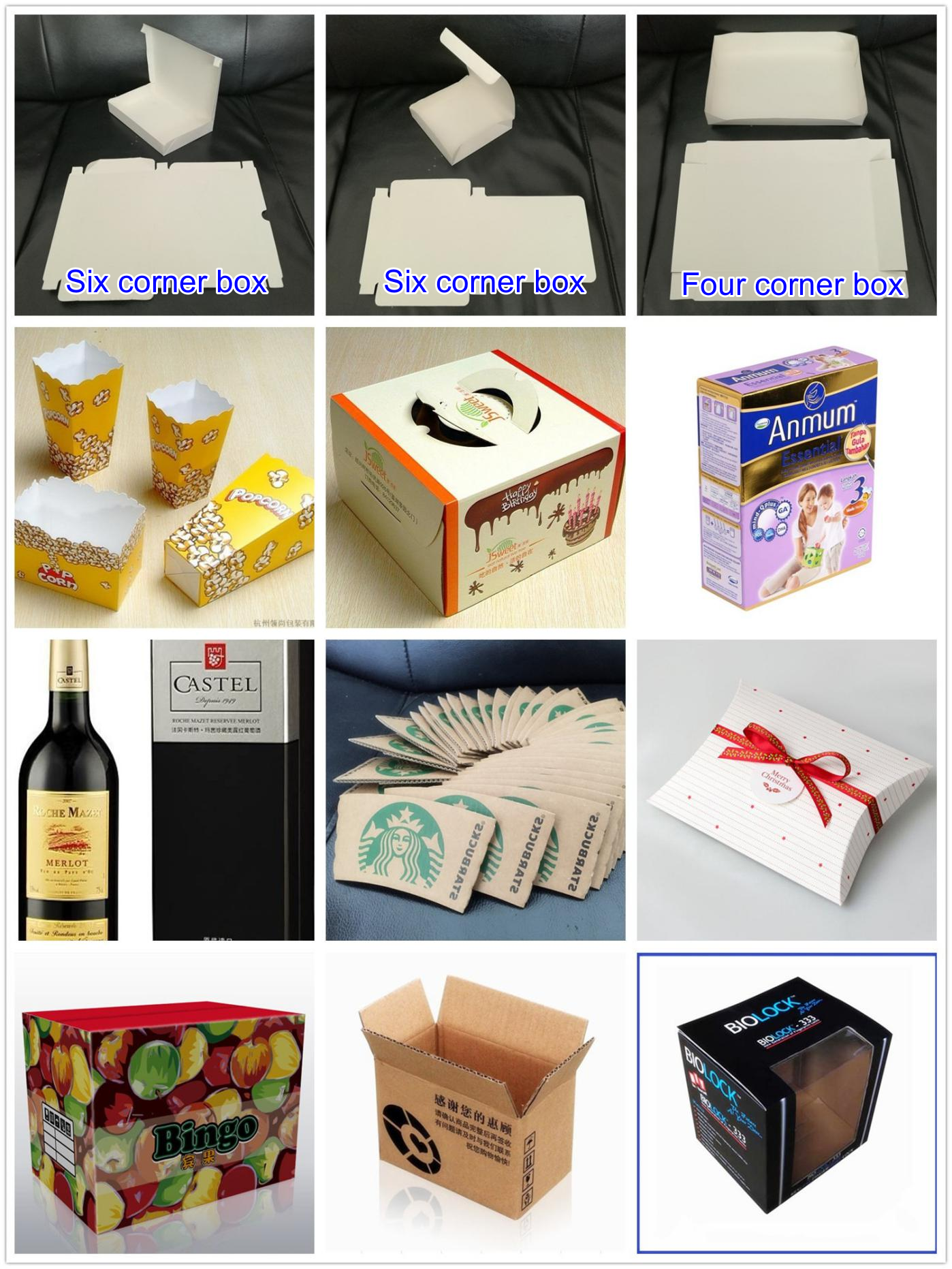 Machine de gluer de dossier d'angle 4 et 6 automatique