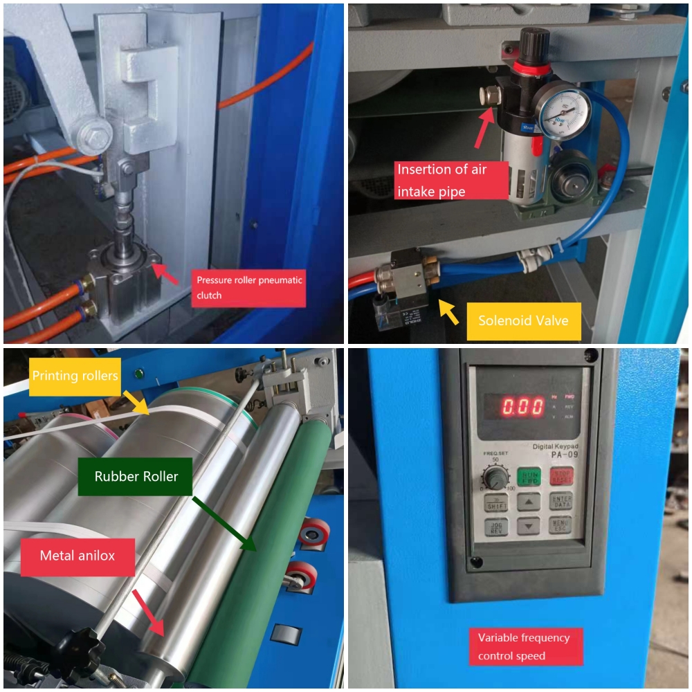 Machine d'impression flexo &agrave; trois couleurs