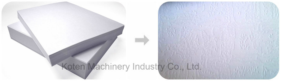 Machine de gaufrage en papier roul&eacute;