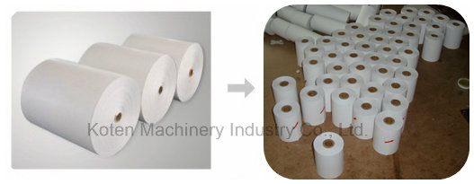 Machine de tranche de papier et de rembobinage