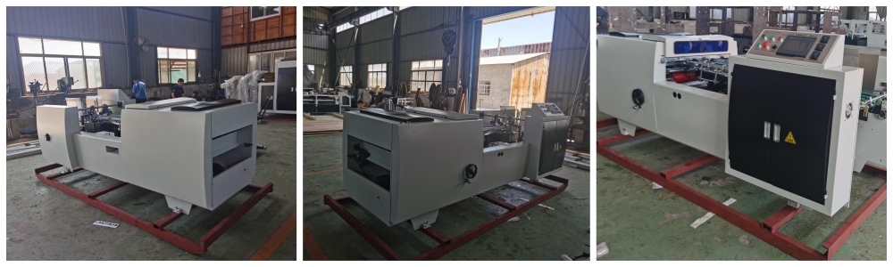 Machine de collage de la bo&icirc;te de couverture et du bas